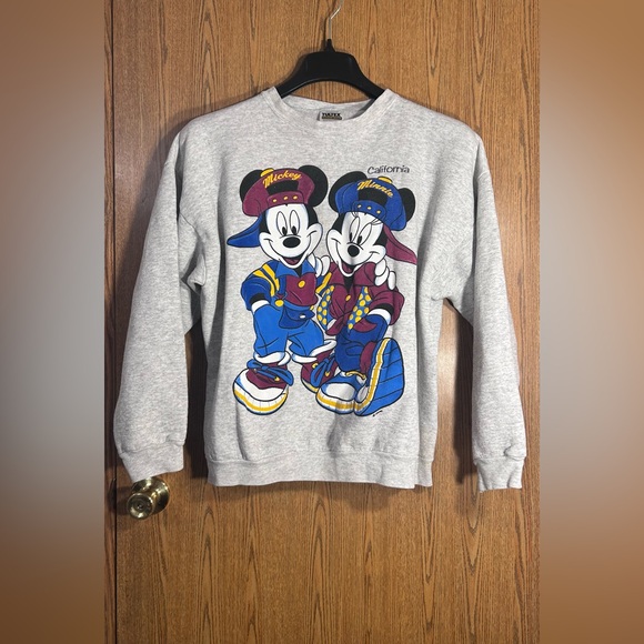 Disney Other - 80s Mickey & Minnie Graphic Crewneck Sweatshirt